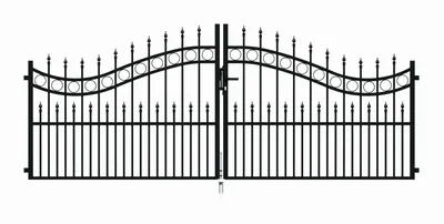 Immagine prodotto di Alberts 510145 Cancello doppio Bordeaux con accessori, nero opaco, larghezza 337 cm, altezza 131 cm