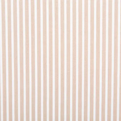 Produktbild von Baumwollstoff Meterware Popeline Streifen sand weiß 1,50m