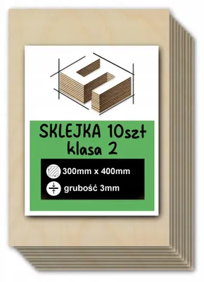 Imagen del producto de Tableros rectangulares de contrachapado de abedul sin tratar – corte y grabado láser, fresado CNC, modelismo, marquetería, pirograbado, pintura, decoupage y manualidades – calidad 2 – 30 × 40 cm (300 × 400 mm) – 3 mm – 10 unidades