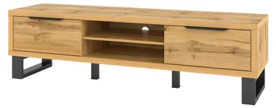 Image de Lowboard Halle Armoire TV 180x50x50cm Chêne Wotan 2 portes