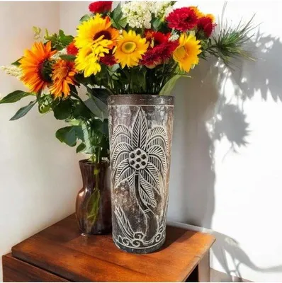 Image de Décoration en bois pour palmiers, 50 cm