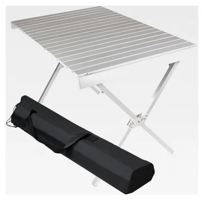 Produktbild von Klappbarer Campingtisch mit Tragetasche, grau, 108x71x72 cm