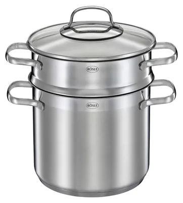 Pastapan Edelstahl 5 l mit Einsatz, Induktion, 20 cm Ø
