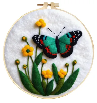 Naaldviltenset für Anfänger – Schmetterling, DIY-Wollfilz, 20 cm