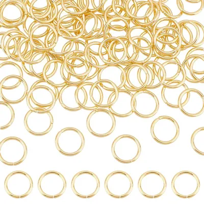 100 offene Federringe 13 mm, gold, Edelstahl, DIY-Schmuck