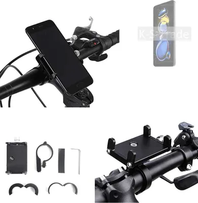 Produktbild von K-S-Trade Handyhalterung für das Fahrrad kompatibel mit Xiaomi Redmi Note 11T Pro+ Halter Lenkstange Fahrradhalterung Motorrad Bike Mount Befestigung