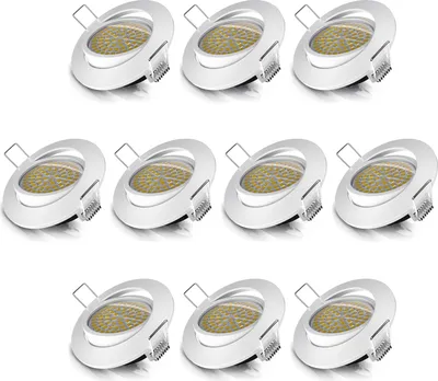 Produktbild von Brandson 10x LED Einbaustrahler schwenkbar Warmweiß 3000K Deckenspot / Deckenstrahler 5W - 320 Lumen