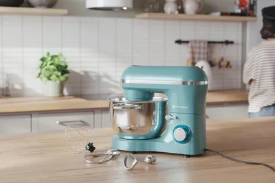 Produktbild von KitchenBrothers 2000W Küchenmaschine - Küchenroboter - 6,2L - Mixer mit Rührschüssel - Küchenmixer - Pastellgrün