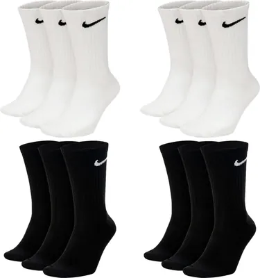 Produktbild von 6 Paar Nike Everyday Lightweight Crew SX7676 Tennis Socke - Farbe: weiß schwarz - Größe: 46-50