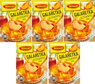 Produktbild von 5 x Winiary Götterspeise Pfirsich / Galaretka brzoskwinia brzoskwiniowy smak