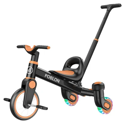 Zdjęcie produktu dla Trójkołowiec Drift, obrót o 360°, regulowane siedzenie, kolor czarny
