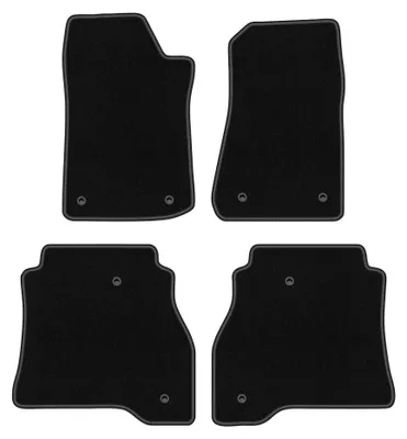 Image de Tapis de sol en moquette pour Jeep Gladiator 2019- – jeu 4 pièces, noirs, sur mesure – Wielganizator BASIC