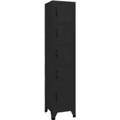 Obrázok produktu pre Oceľová skriňa – 38 x 40 x 180 cm – čierna