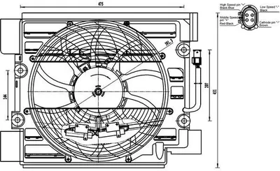 Obrázok produktu pre Ventilátor, kondenzátor klimatizácie