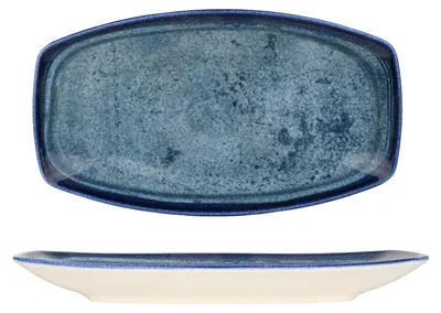 Image de Plat de service Kütahya Porselen - Blue Stone - Porcelaine - 19 x 11 cm