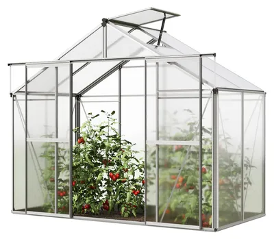 Produktbild von Gewächshaus Orchidee 2 Alu-Rahmen 256x131 cm Polycarbonat Platten