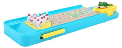 Obrázek produktu pro Stolní mini bowlingová sada, zábavní stolní hra, interaktivní míčová hračka pro rodiče a děti