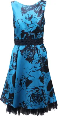 Produktbild von 7445AF abito donna SOLOGIOIE hellblau/dunkelblau Kleid Frauen