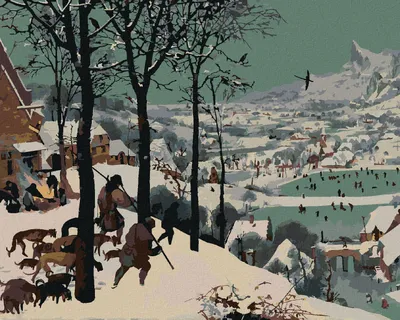 Produktbild von Zuty - Malen nach Zahlen - DIE JÄGER IM SCHNEE (PIETER BRUEGEL), 40x50 cm, mit Keilrahmen (bereits gespannt)