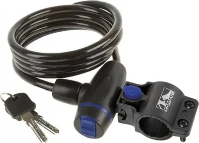 Immagine prodotto di 1.lucchetto per bicicletta da 500 mm, lucchetto per bicicletta a spirale, nero M-Wave nuovo