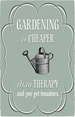 Produktbild von vianmo Holzschild 18x12 cm Garten Gardening is cheaper Therapy