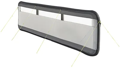 Obrázok produktu pre nafukovací vetrolam 480 x 140 cm svetlo šedý/čierny
