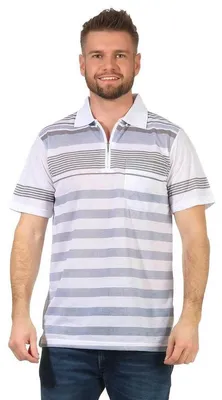 Produktbild von Herren Poloshirt T-shirt Polo-Hemd Kurzarm Weiß L
