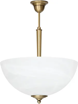 Produktbild von Messing Pendelleuchte klassisch Alabaster Goldpatina 56cm O40cm 3x E27 180W Esstisch Küche Wohnzimmer handgefertigt