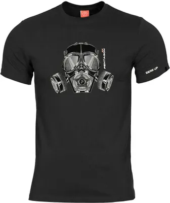 Produktbild von Pentagon Ageron Gas Mask Kurzarm-t-shirt Schwarz 2XL Herren Schwarz 2XL
