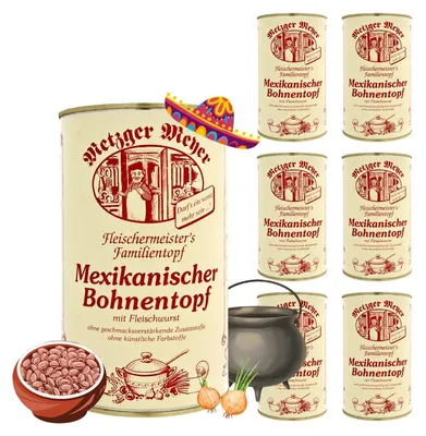 Produktbild von Metzger Meyer Mexikanischer Bohneneintopf mit Fleischwurst 6 x 1200ml