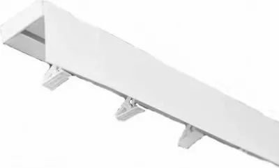 Produktbild von 1- läufig 270 cm Blende 5cm Gardinenstange Innenschiene PVC Decke weiße Schiene Vorhangschiene  Gardinenschiene Klemmen mit Rollen