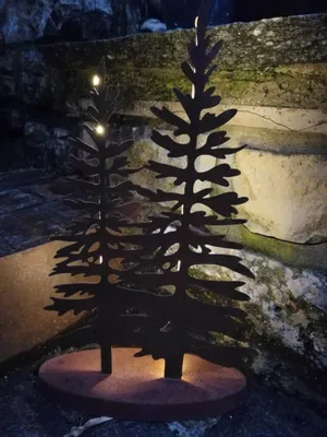 Immagine prodotto di Abete decorativo da esposizione in acciaio inox Brunau con LED