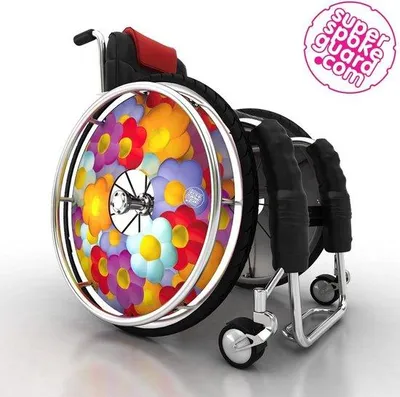 Productafbeelding van Wielspaakbeschermers - Spaakafdekking - Rolstoel Gebruik - Duurzaam PETG Materiaal - 20 Inch - Zwart