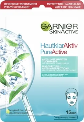 Immagine prodotto di Maschera viso Garnier SkinActive Clearing all'olio di Tea Tree e all'acido salicilico