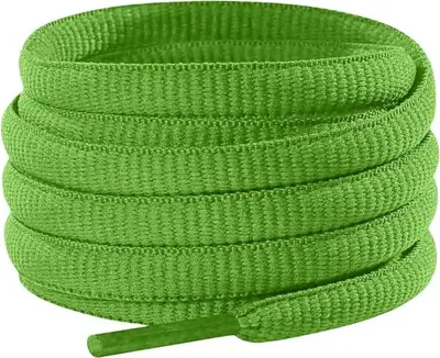 Ovale Schnürsenkel für Laufschuhe - Grün - 110 cm