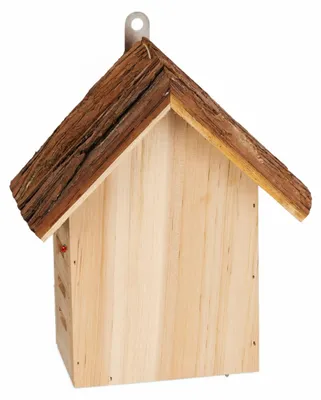 Image de Relaxdays Maison pour coccinelles, en bois, H x l x P : 22,5 x 19 x 12,5 cm, à suspendre, jardin, hôtel à insectes pour coccinelles, couleur naturelle