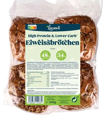 Produktbild von Locawo Low Carb Eiweissbrötchen 240g