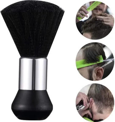 Produktbild von Friseur Nacken Bürste, Barber Soft Neck Duster Pinsel, Frisur Haare schneiden Salon Stylist, Black