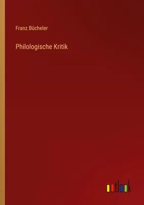 Produktbild von Philologische Kritik