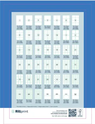 Image de rillprint Étiquettes autocollantes 105x148 mm 500 feuilles blanc