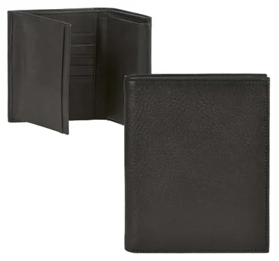 Produktbild von Sonnenleder Geldbörse Leder Herren Damen Hochformat Portemonnaie Geldbeutel DONAU schwarz 822-130-02