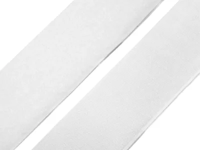 Produktbild von Klettband selbstklebend 50 mm - weiß Meterware Hakenband + Flauschband