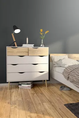 Productafbeelding van Ladekast Oslo Wit/Naturel - Giga Living