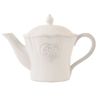 Produktbild von Clayre & Eef Teekanne 900 ml Beige Keramik Rund Herz