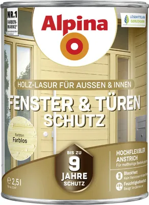 Produktbild von Alpina Fenster- und Türen-Schutz farblos 2,5 L