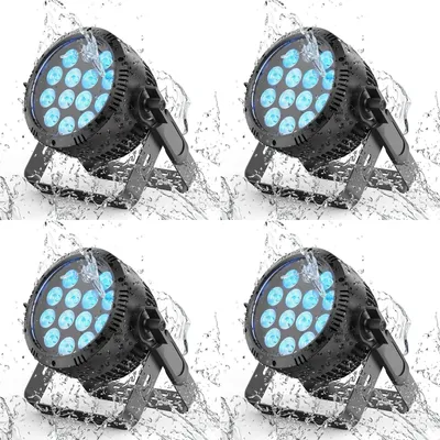 Produktbild von LED-Par-Scheinwerfer – Bühnenbeleuchtung – DJ-Beleuchtung – LED-Wash-Scheinwerfer – Stroboskop – Wasserdicht, Schutzart IP65