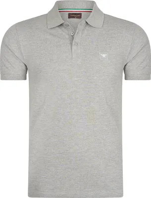 Produktbild von Cappuccino Italia Polo Plain Pique  Grau - Große S