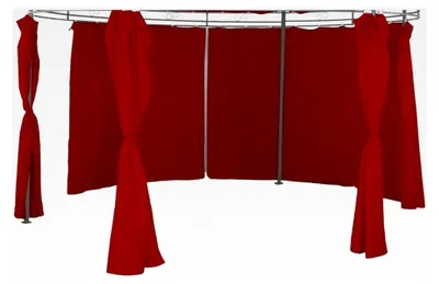 Produktbild von Seitenteile für runden Pavillon Ø 3,5 m, 6er Set, Polyester, Farben: Beige, Burgundrot, Steingrau, Taupe