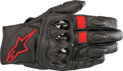 Produktbild von Alpinestars Celer V2 perforierte Motorrad Handschuhe, schwarz/rot, S