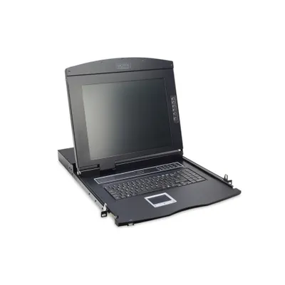 Produktbild von Digitus 17" LCD KVM-Konsole, 16-Port VGA, US-Tastatur, 43,2 cm (17"), 1280 x 1024 Pixel, 1000:1, TFT, 16,78 Millionen Farben, VGA